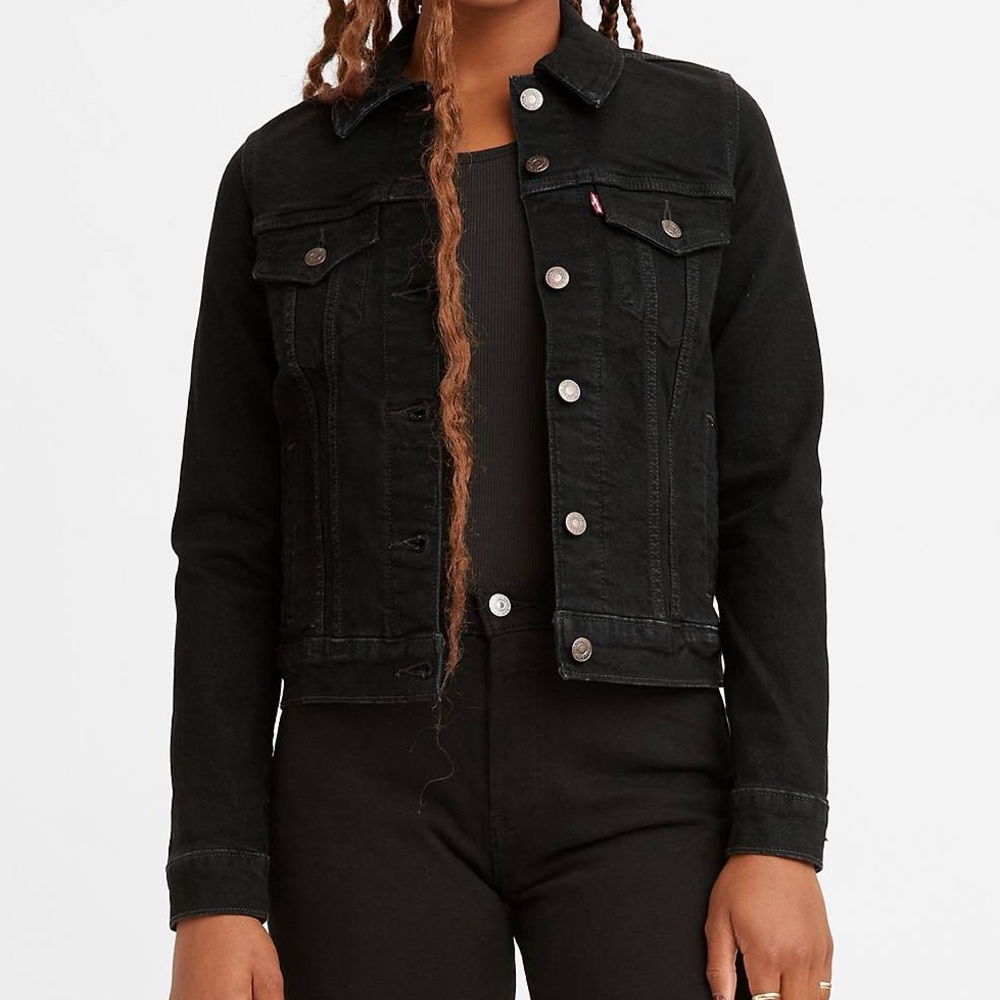 Levi’s Original Denim Trucker Jacket w/ Bow Sleeves Size Small